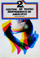 Cartel para un festival de teatro organizado por la universidad de Granada.